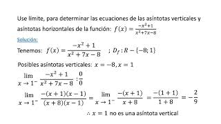 Asíntotas verticales y horizontales 02 [upl. by Ianaj]