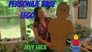 Personaje LEGO molde para piñata de carton Tutorial facil y rapido de hacer [upl. by Farrell]