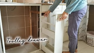 Diy troly drawer  kitchen top journey [upl. by Chadbourne]