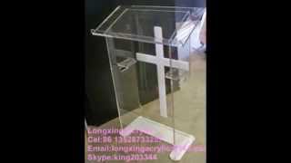 Acrylic LecternLucite Podium Pulpit Church lectern Church furniture [upl. by Eiznil116]