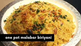 One Pot Malabar Biriyani  Easy Malabar Chicken Biriyani Recipe [upl. by Spragens]