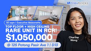 Sold by PLB  Singapore Executive Maisonette  125 Potong Pasir Ave 1 Top Floor Unit  Charline Wong [upl. by Filipe]