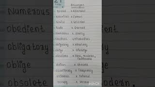 quotANTONYMSquotpart30englishvoca vocabulorySTUDENTS GUIDEReducationcoachingtrendingviralshorts [upl. by Lyrret]