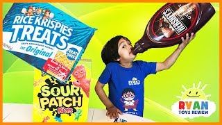 GIANT CANDY CHALLENGE Worlds Biggest Candy magic transform Family Fun Taste Test [upl. by Sardella]