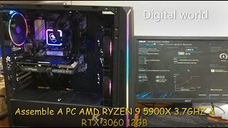 RTX 3060 Gaming pc build RYZEN 9 5900X  ASUS PRIME B550MA  Assembly A PC RYZEN 9 5900X RTX 3060 [upl. by Nylssej]