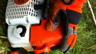 stihl ms250 chainsaw cold start [upl. by Wein110]