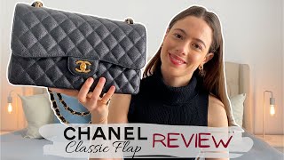 Chanel Large Jumbo Classic Flap Review  Iconic Handbag or Overpriced Purse MOD Shots Close Ups [upl. by Nayra]