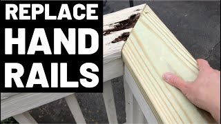 How To Replace Deck Handrails Easy Tips For Replacing DeckPorch Handrails  Railings [upl. by Huff873]