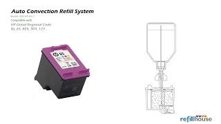 HP 65 65XL 805 304 123 Auto Refill for HP Deskjet 3720 3722 3723 3752 3755 3730 [upl. by Ahsla]