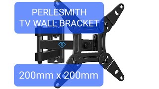 PERLESMITH TV WALL BRACKET REVIEW 200mm X 200mm fit 20 kg UNBOXING INSTRUCTIONS [upl. by Nosaj975]