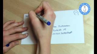 Kuvert  Umschlag richtig beschriften  Brief beschriften [upl. by Hadria826]