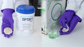 OPTIM 1 vs alcoholbased disinfectant EU [upl. by Lydia]