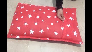 How to sew a pillow CaseEasy Pillow Cover DesignSimple pillow Cover [upl. by Avir]