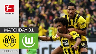 Big STATEMENT from BVB  Borussia Dortmund  VfL Wolfsburg 60  Highlights  Bundesliga 2223 [upl. by Udela]