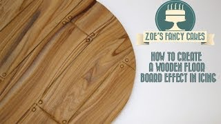 How to make a wooden floor board effect in icing for cake decorating How To Tutorial [upl. by Sefton]