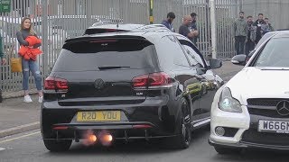 Mk6 Golf R20 Antilag Flames at Car Meet [upl. by Htebasile]