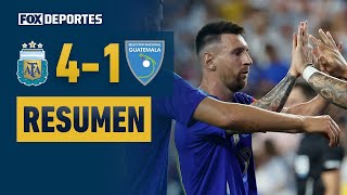 DOBLETE DE MESSI 🔥  Argentina 4  1 Guatemala  HIGHLIGHTS  AmistosoEnFOX [upl. by Hobbie222]