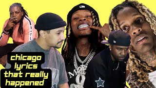 Chicago rapper reacts to CHICAGO DRILL LYRICS THAT REALLY HAPPENED [upl. by Maryjane]