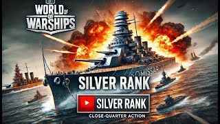 World of Warships Komissar’s Intense Silver Rank Qualification Close Combat [upl. by Aviv]