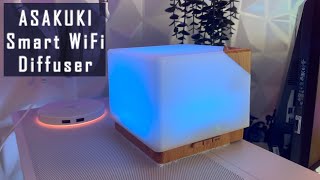 ASAKUKI Smart WiFi Essential Oil Aromatherapy Diffuser Unboxing [upl. by Pejsach]