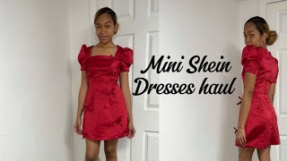 Mini Shein dresses haul 👗✨ [upl. by Gollin]