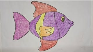 Drawing and colouring of Tang Fish [upl. by Linis]