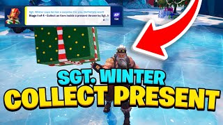 How To EASILY Collect An Item Inside A Present Thrown By Sgt Winter Fortnite Winterfest Quest [upl. by Sklar]