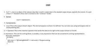 Input and Output in C  cout [upl. by Daht831]