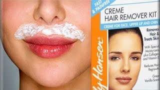 How to Remove Facial Hair for Women Sally Hansen Creme Hair Remover Duo Kit Review amp Tutorial [upl. by Akirehc]