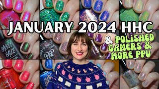 January 2024 HHC Polished Gamers amp LastMinute PPU Nail Polish Swatches [upl. by Roosnam]