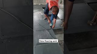 False flooring work shorts interiorwork workinprogress interiordecor officework [upl. by Lothar]