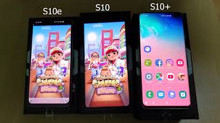 Samsung Galaxy S10e vs S10 vs S10 SPEED TEST [upl. by Anitsahs149]