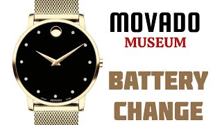 MOVADO Museum Battery Change [upl. by Nallek]