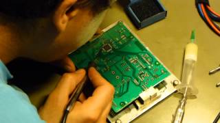 Ultimate sensor board SMT soldering of a 40pin TQFP case [upl. by Avelin654]