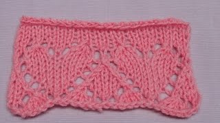 Ajour Herzen  Lace Hearts  Strickmuster  Knitting Pattern [upl. by Glaudia874]