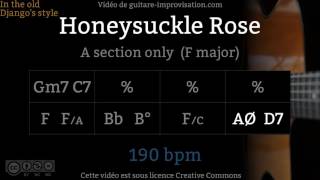 Honeysuckle Rose  A Section 190 bpm  Gypsy jazz Backing track  Jazz manouche [upl. by Orutra]