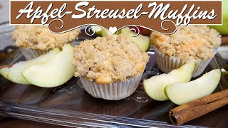 Apfel Muffins mit Zimtstreusel  fluffig und saftig [upl. by Beacham]