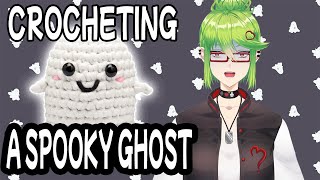 this ghost was too spooky to crochet in the dark【WOOBLES CROCHET】 ReyNOW VTuber ENVTuber [upl. by Gualterio990]