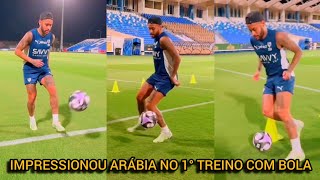 OLHA O QUE NEYMAR FEZ HOJE NO 1° TREINO COM BOLA NÓS PÉS NO TREINO DO AL HILAL [upl. by Kcirdderf]