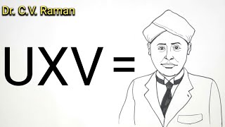 DrCV Raman drawing with UXV  Indian physicist Dr CV Raman drawing easy [upl. by Pappas]