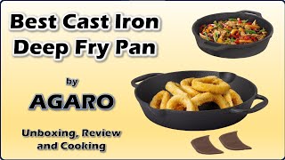 Cast Iron Frying Pan  Cast Iron Skillet  Agaro Cast Iron Cookware Review With Cookingagaro [upl. by Leihcey]