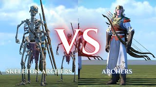 WARHAMMER III Total War  Skeleton Archers VS Archers [upl. by Jemima]