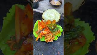 Chinese farmers burger firecooked noodles and chili [upl. by Biebel706]