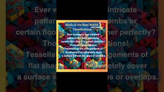 MindBlowing Tessellations Art science amp more Tessellations MathMeetsArt maths shorts [upl. by Eimia]