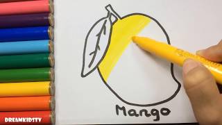 Learning colors with Draw Mango  Art Colors With Colored Markers [upl. by Ydurt]