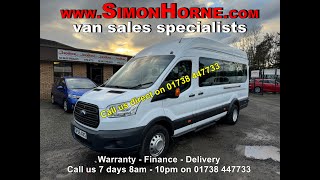 Ford Transit 17 Seat Minibus 22TDCi 125PS 2016 66reg only 58kwwwSimonHornecom 01738 447733 [upl. by Akila]