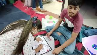 Drawing competition in centre 🙂drawing compitition youtube new vlog views [upl. by Aivatnahs]