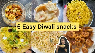 6 Diwali snacks  Easy Diwali snacks  best diwali snacks recipe Diwali recipes in hindi  nashta [upl. by Astto685]