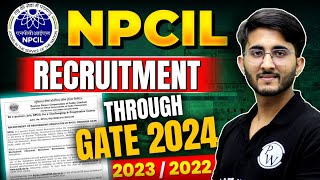 NPCIL Recruitment Through GATE 2024  GATE Wallah [upl. by Nairdad]