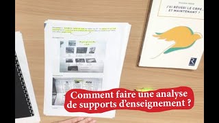 CRPE  Comment faire une analyse de supports pédagogiques  Un autre exemple en français [upl. by Annoit389]